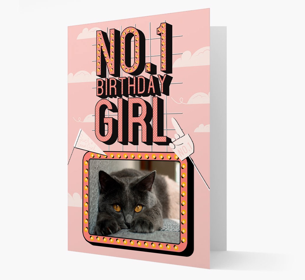 No.1 Birthday Girl: Personalised {breedCommonName} Card