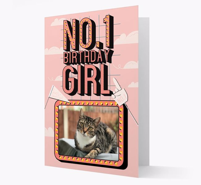 No. 1 Birthday Girl: Personalised {breedCommonName} Photo Upload Card