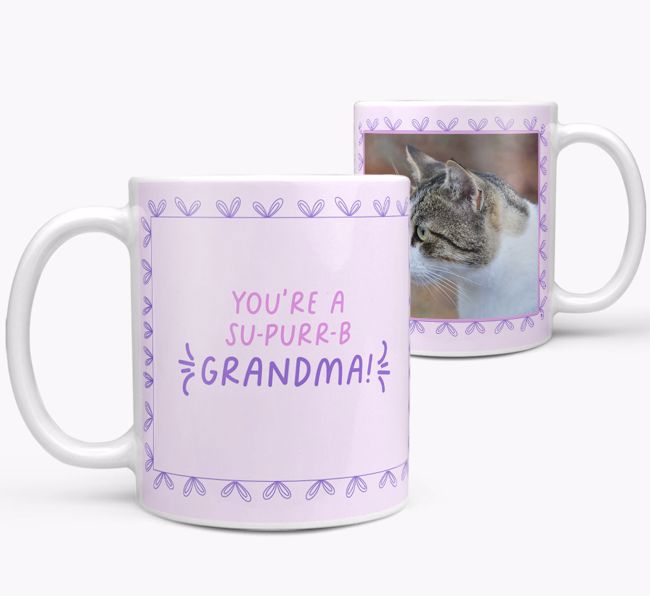 You're A Su-purr-b Grandma: Personalised {breedCommonName} Mug