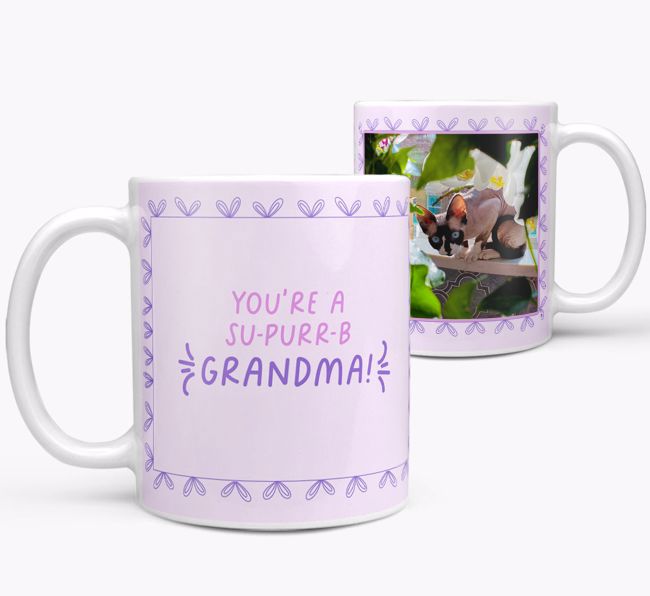 You're A Su-purr-b Grandma: Personalised {breedCommonName} Mug