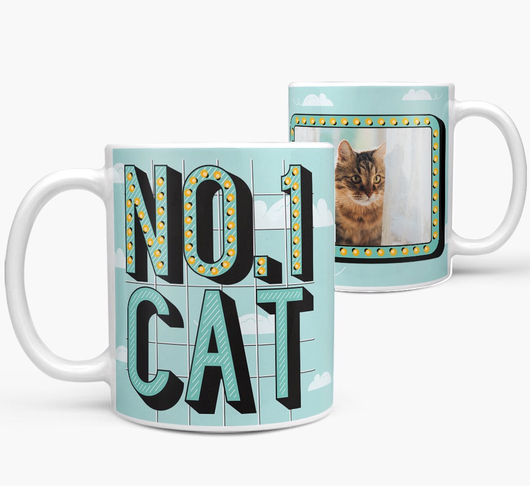 No.1 Cat: Personalized {breedCommonName} Mug - front and back view