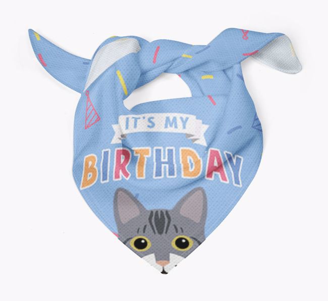 It's My Birthday: Personalized {breedCommonName} Bandana