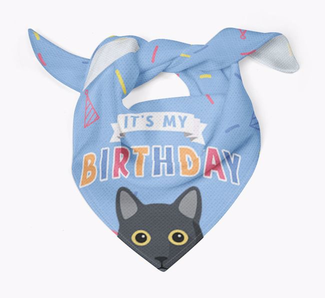 It's My Birthday: Personalized {breedCommonName} Bandana