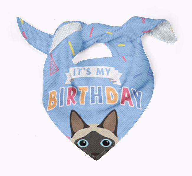 It's My Birthday: Personalized {breedCommonName} Bandana