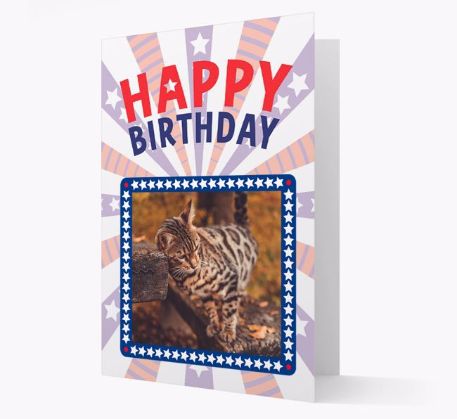 Happy Birthday Stars & Stripes: Personalized {breedCommonName} Card
