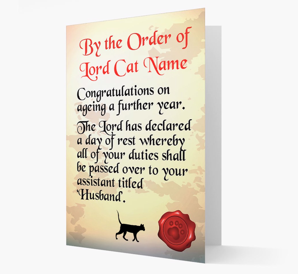 The Lord's Scroll: Personalised {breedCommonName} Card