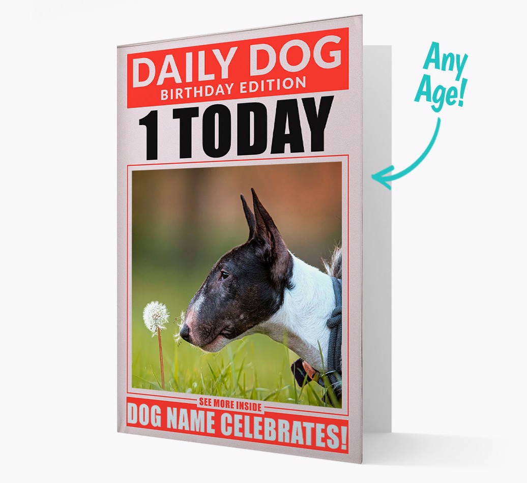 Daily Dog - Personalised {breedFullName} Photo Upload Card with Age - front