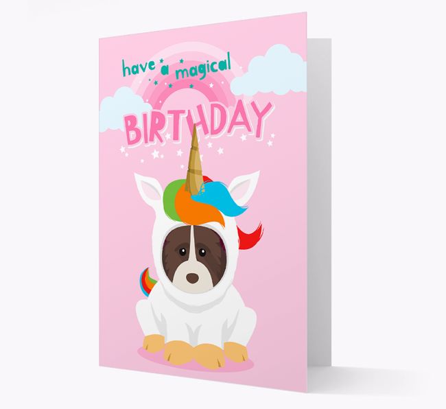 Magical Birthday Unicorn: Personalized {breedFullName} Icon Card