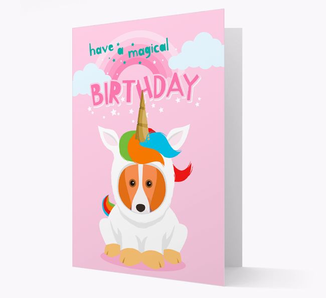 Magical Birthday Unicorn: Personalized {breedFullName} Icon Card