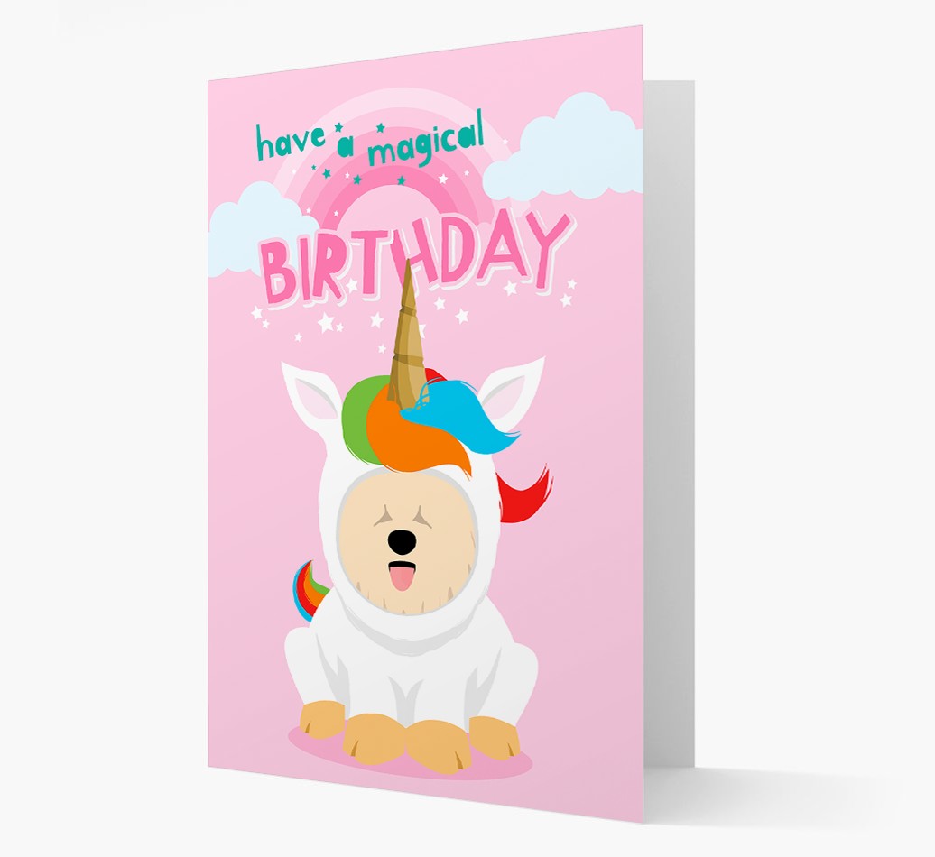 Magical Birthday Unicorn: Personalised {breedFullName} Icon Card