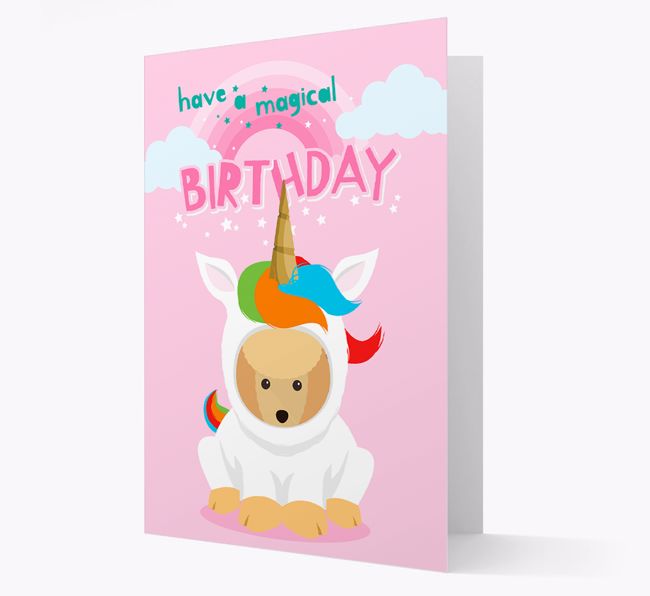 Magical Birthday Unicorn: Personalized {breedFullName} Icon Card