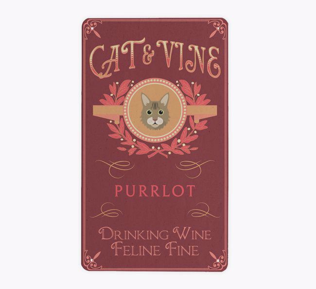 Cat & Vine: Personalized {breedFullName} Metal Sign