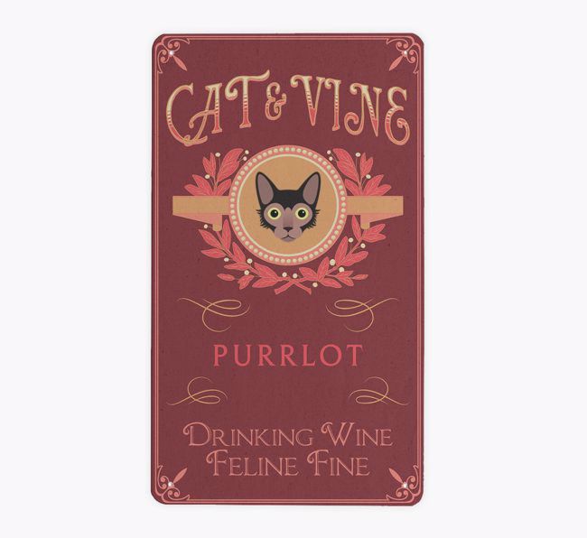 Cat & Vine: Personalized {breedFullName} Metal Sign