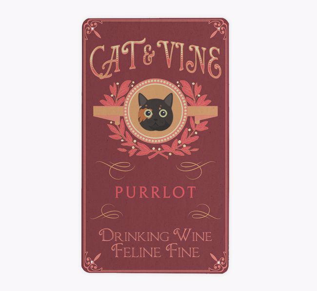 Cat & Vine: Personalized {breedFullName} Metal Sign