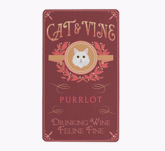 Cat & Vine: Personalized {breedFullName} Metal Sign