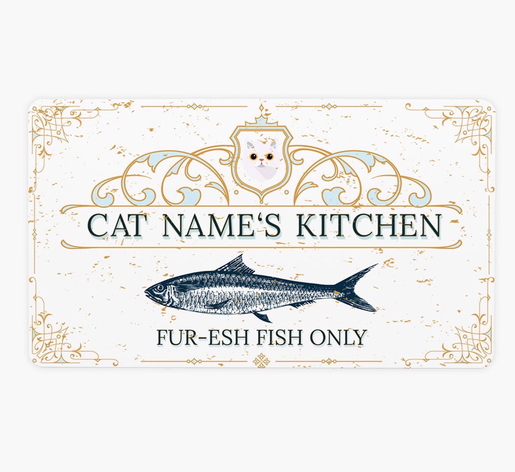 Fur-esh Fish Only: Personalised {breedFullName} Metal Sign - Front view