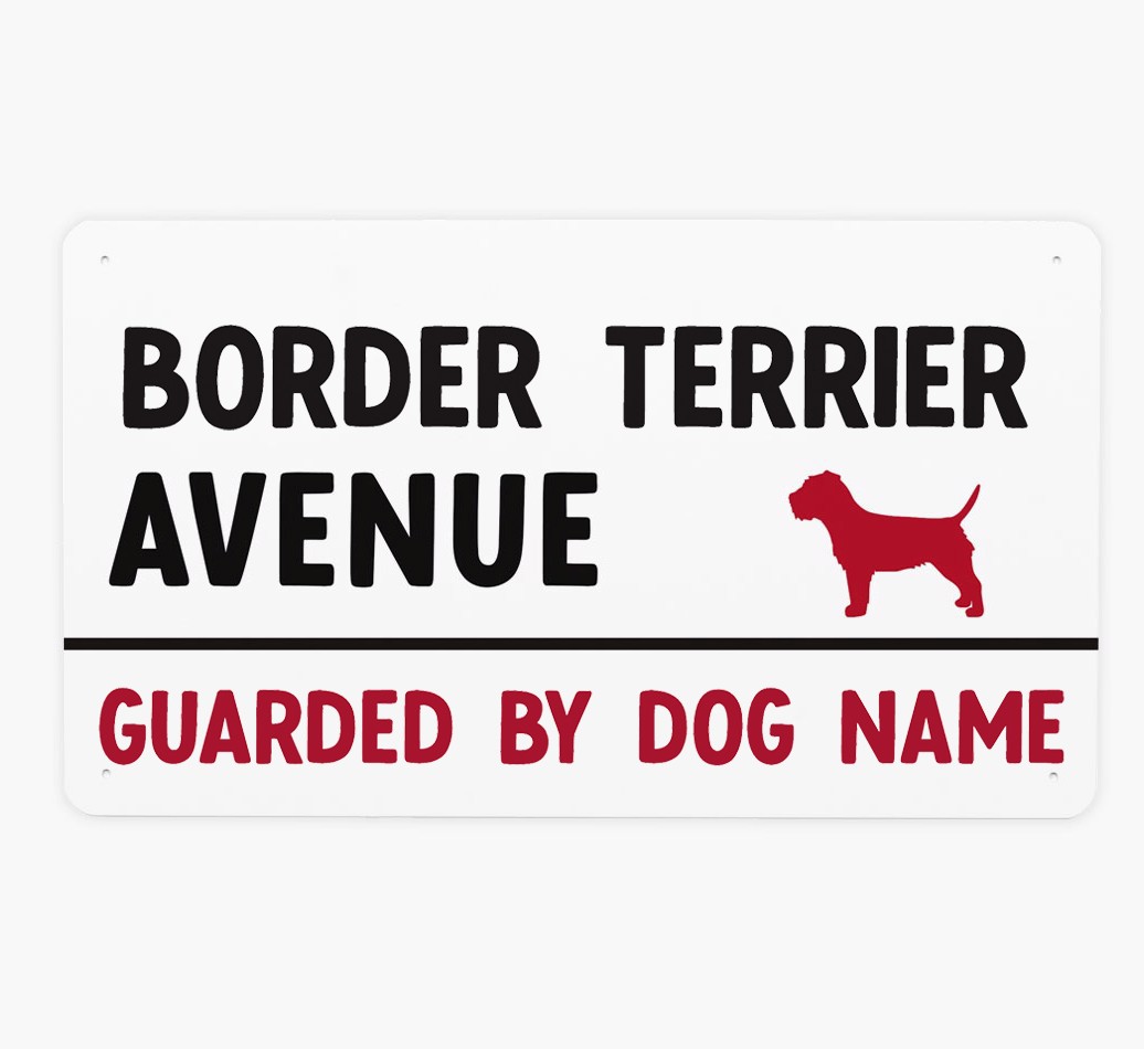 {breedFullName} Avenue: Personalized Metal Sign