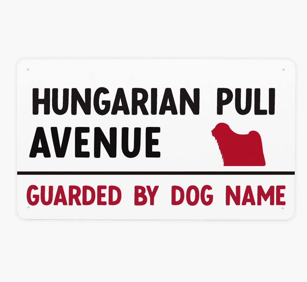 {breedFullName} Avenue: Personalised Metal Sign