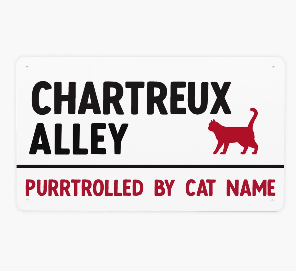 {breedCommonName} Alley: Personalized Metal Sign