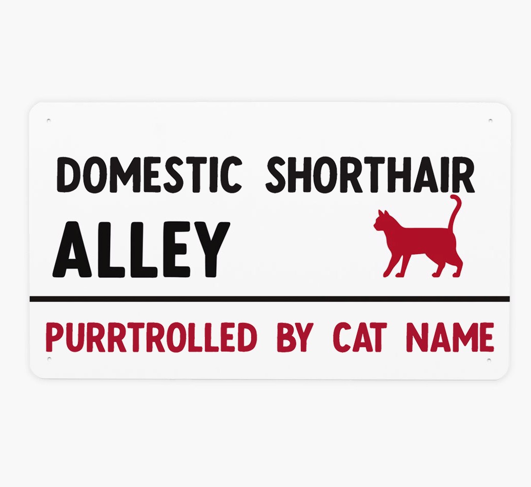 {breedCommonName} Alley: Personalised Metal Sign