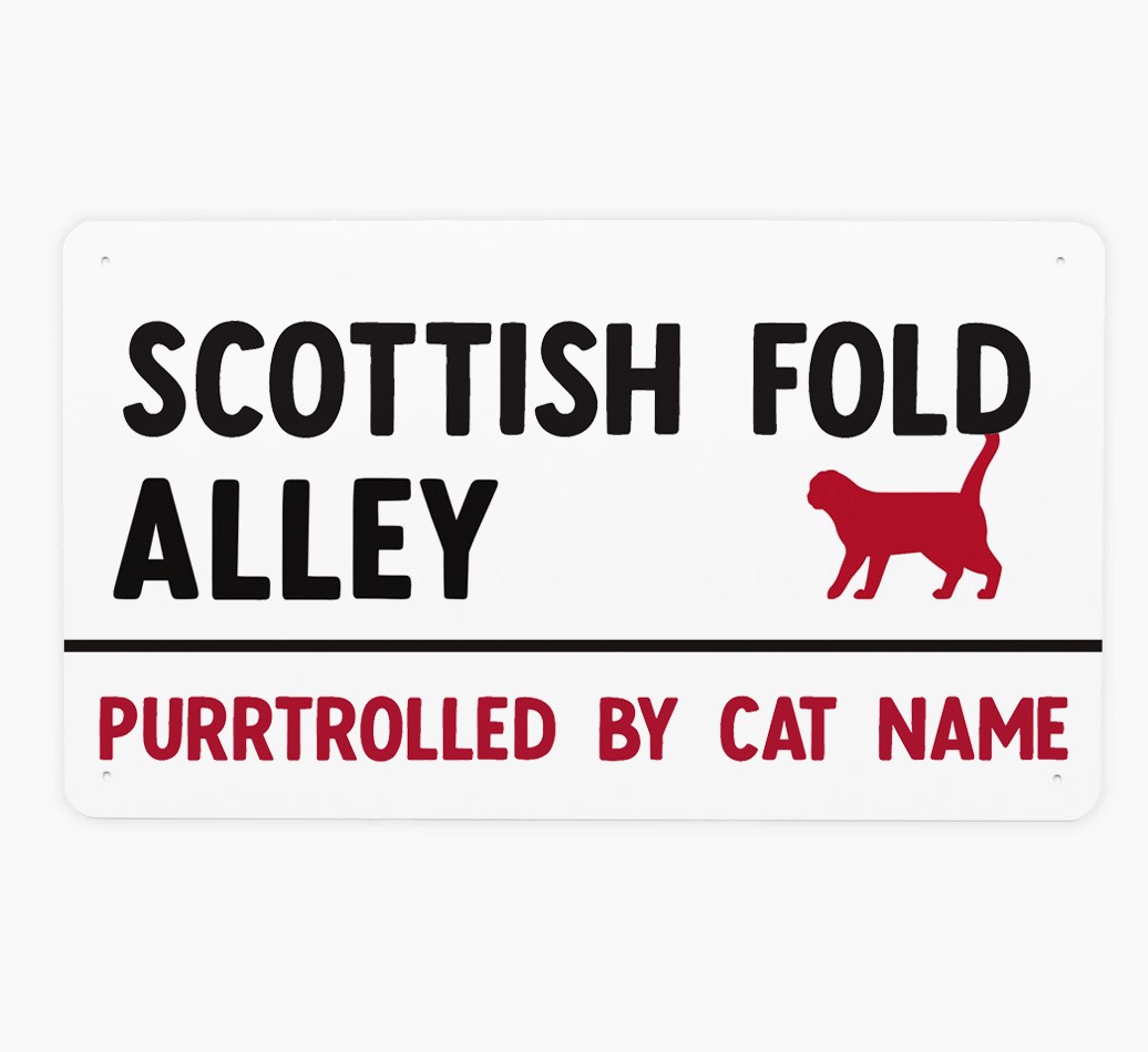 {breedCommonName} Alley: Personalised Metal Sign