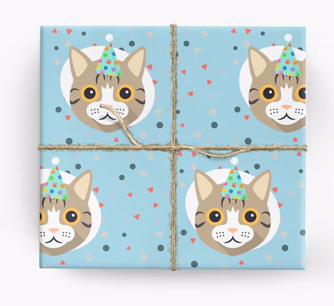 Birthday Pattern Confetti: Personalized {breedCommonName} Wrapping Paper