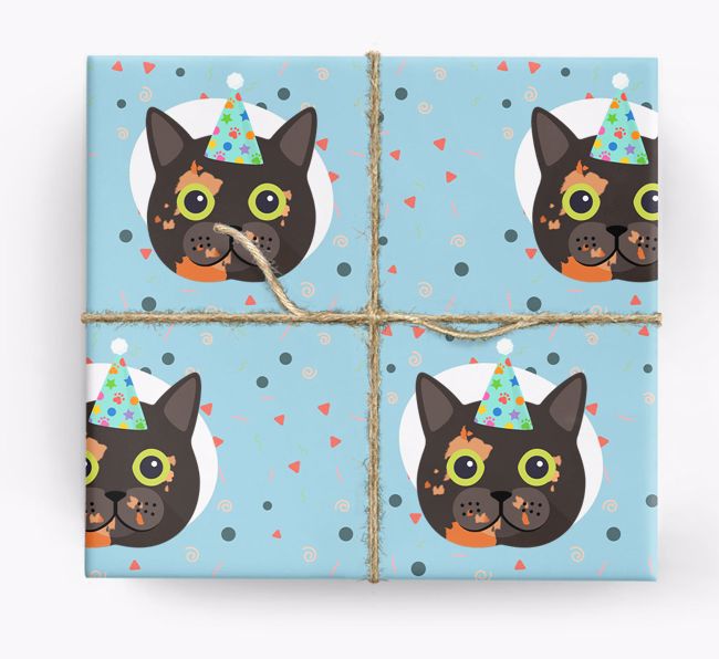 Birthday Pattern Confetti: Personalized {breedCommonName} Wrapping Paper