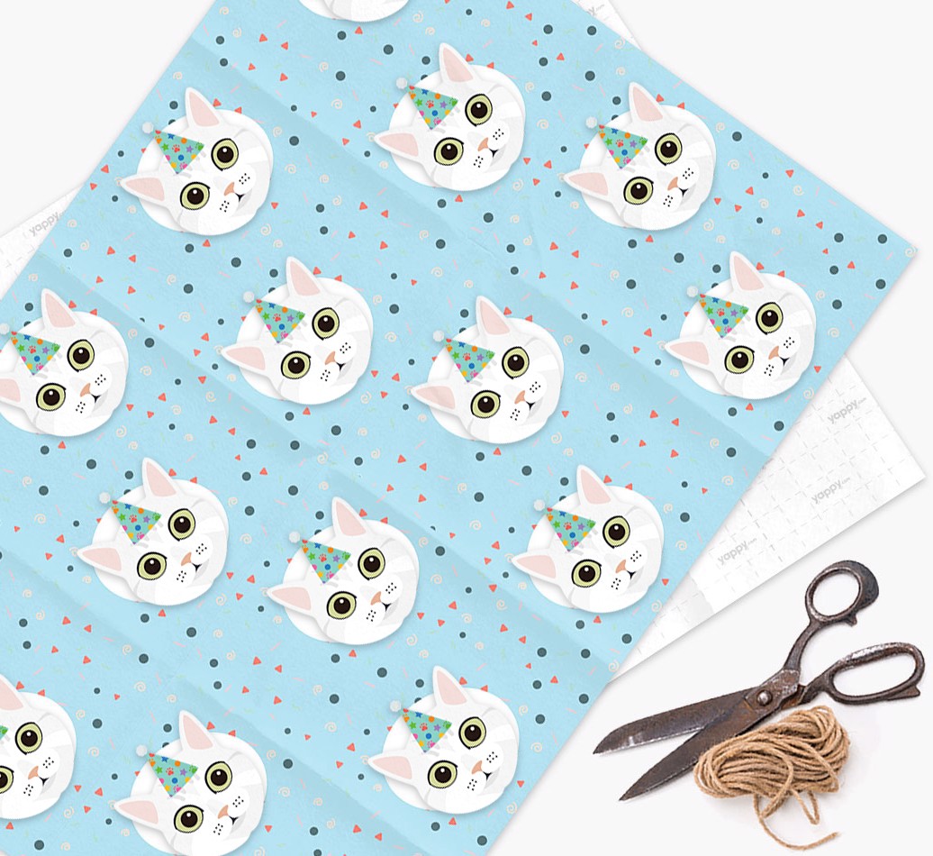 Birthday Pattern Confetti: Personalised {breedFullName} Wrapping Paper