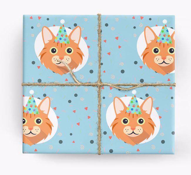 Birthday Pattern Confetti: Personalised {breedCommonName} Wrapping Paper