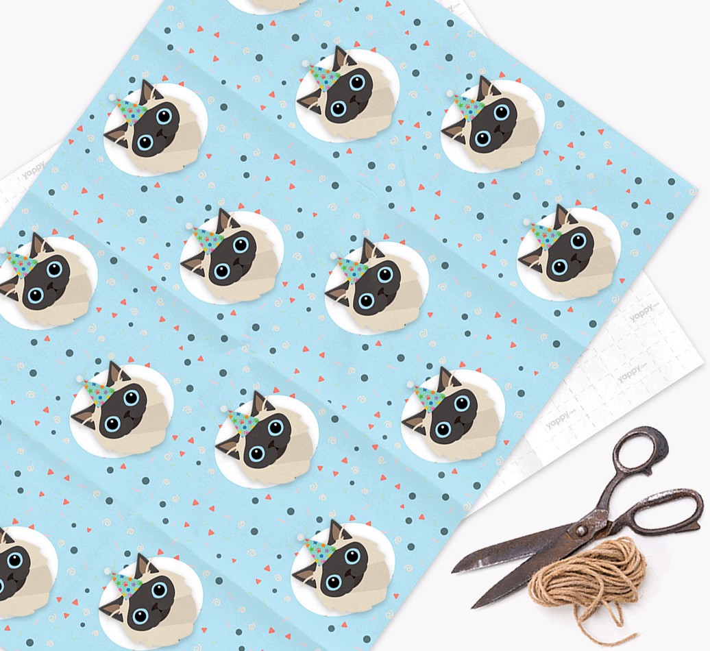Birthday Pattern Confetti: Personalised {breedFullName} Wrapping Paper