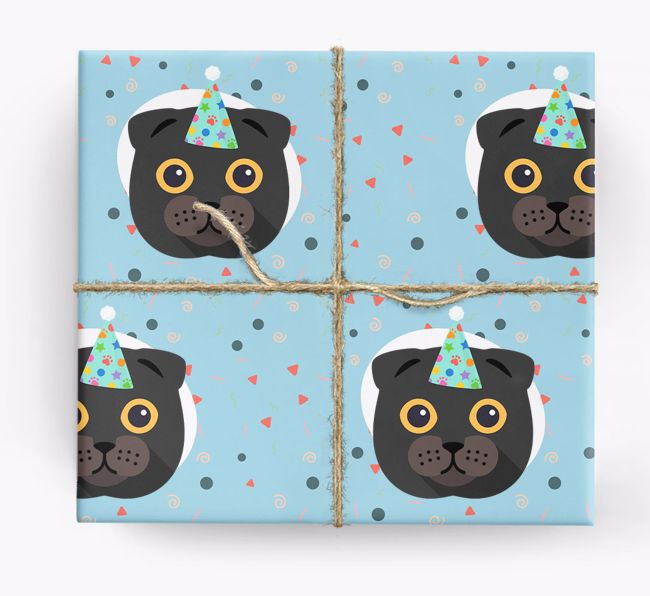 Birthday Pattern Confetti: Personalized {breedCommonName} Wrapping Paper