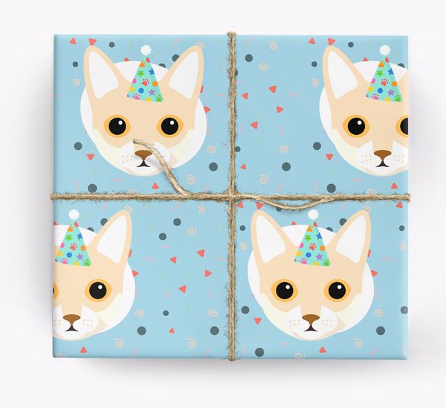 Birthday Pattern Confetti: Personalized {breedCommonName} Wrapping Paper