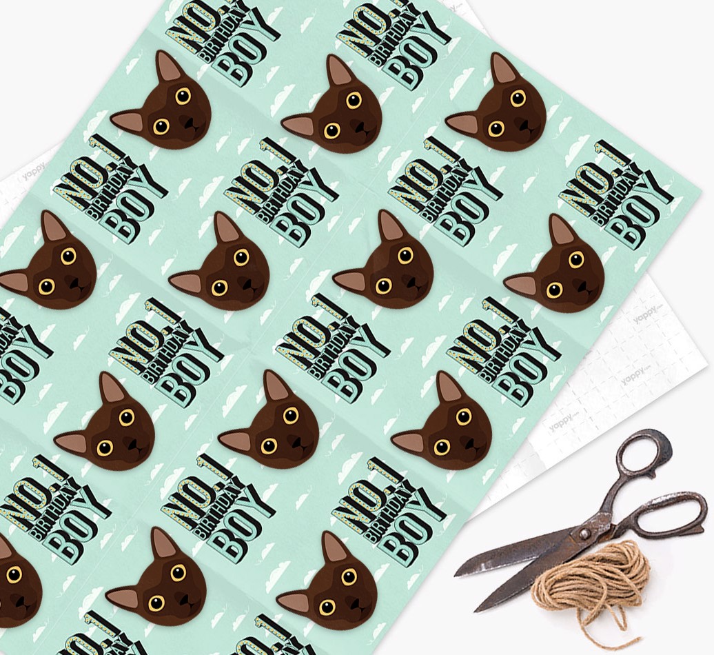Number One Boy : Personalized {breedFullName} Wrapping Paper