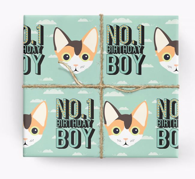 Number One Boy: Personalized {breedCommonName} Wrapping Paper