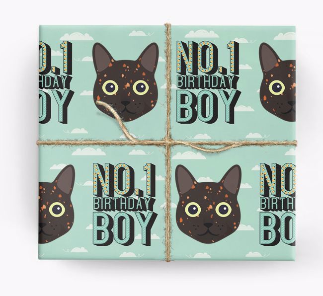 Number One Boy : Personalised {breedCommonName} Wrapping Paper