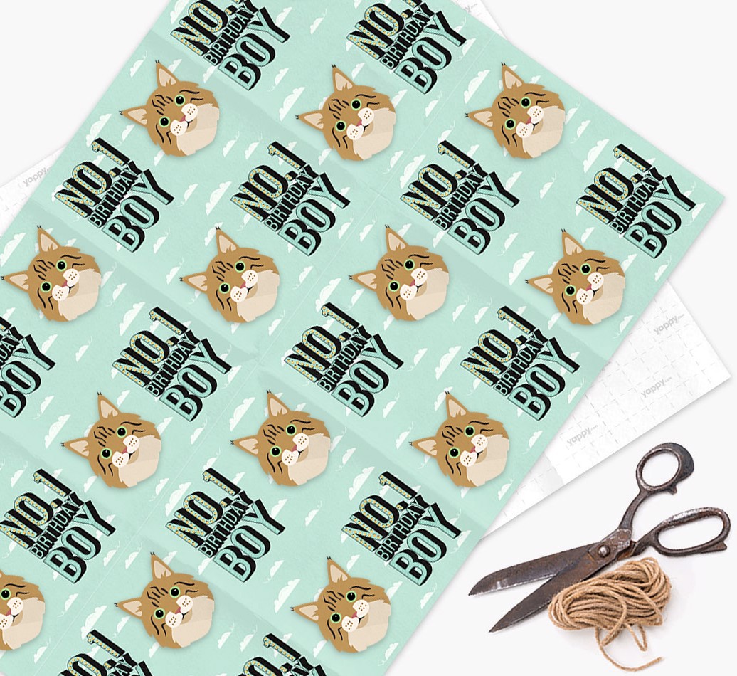 Number One Boy : Personalized {breedFullName} Wrapping Paper