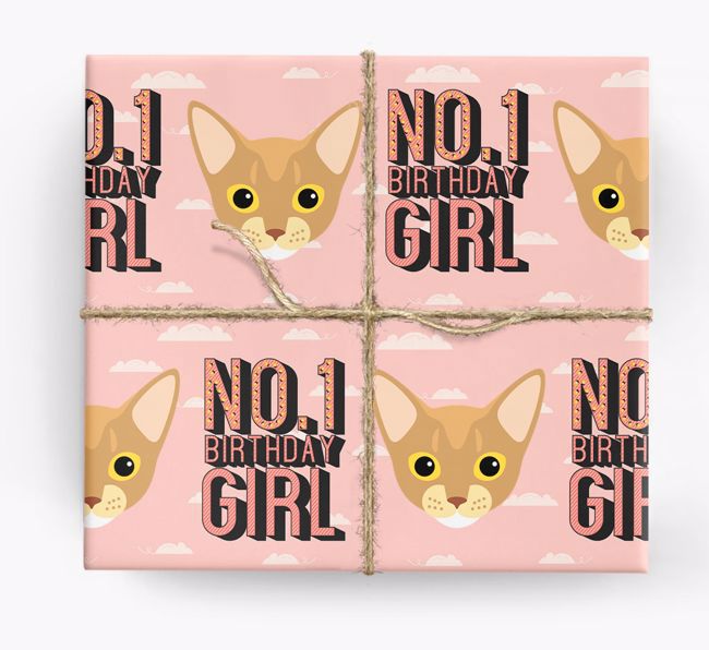 Number One Girl: Personalized {breedCommonName} Wrapping Paper