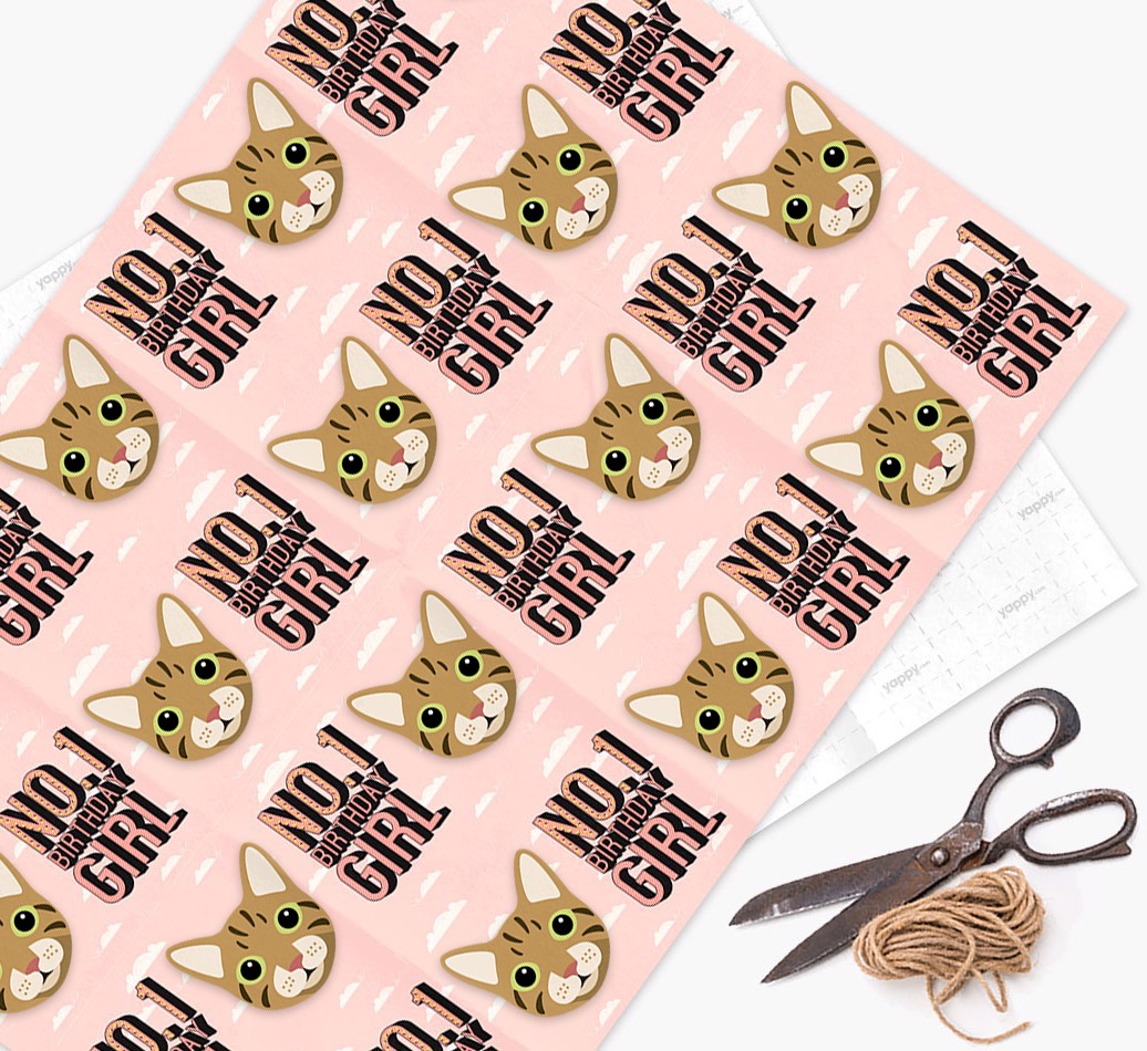 Number One Girl : Personalised {breedFullName} Wrapping Paper