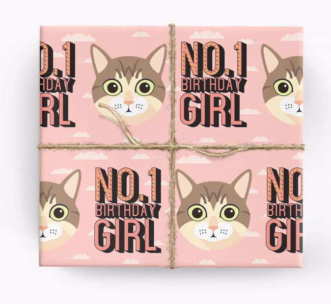 Number One Girl: Personalized {breedCommonName} Wrapping Paper