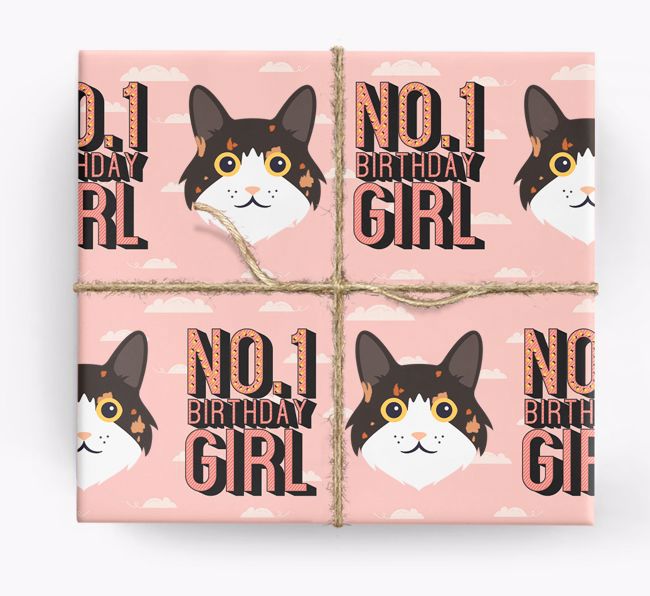 Number One Girl: Personalized {breedCommonName} Wrapping Paper