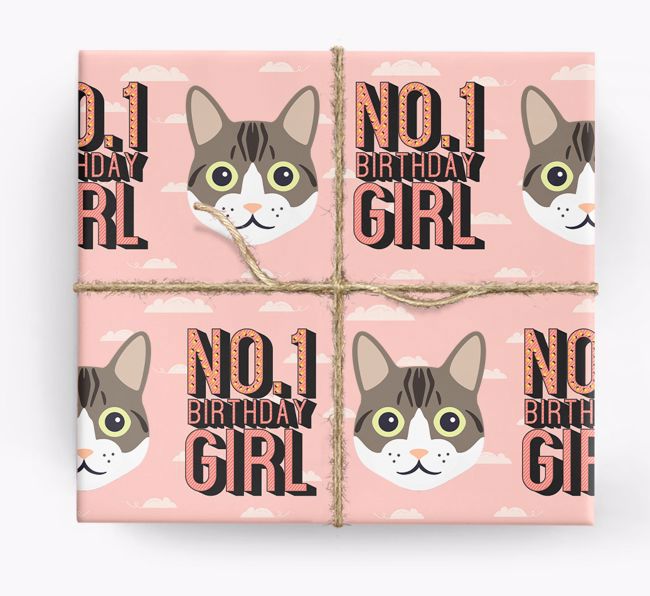 Number One Girl : Personalised {breedCommonName} Wrapping Paper