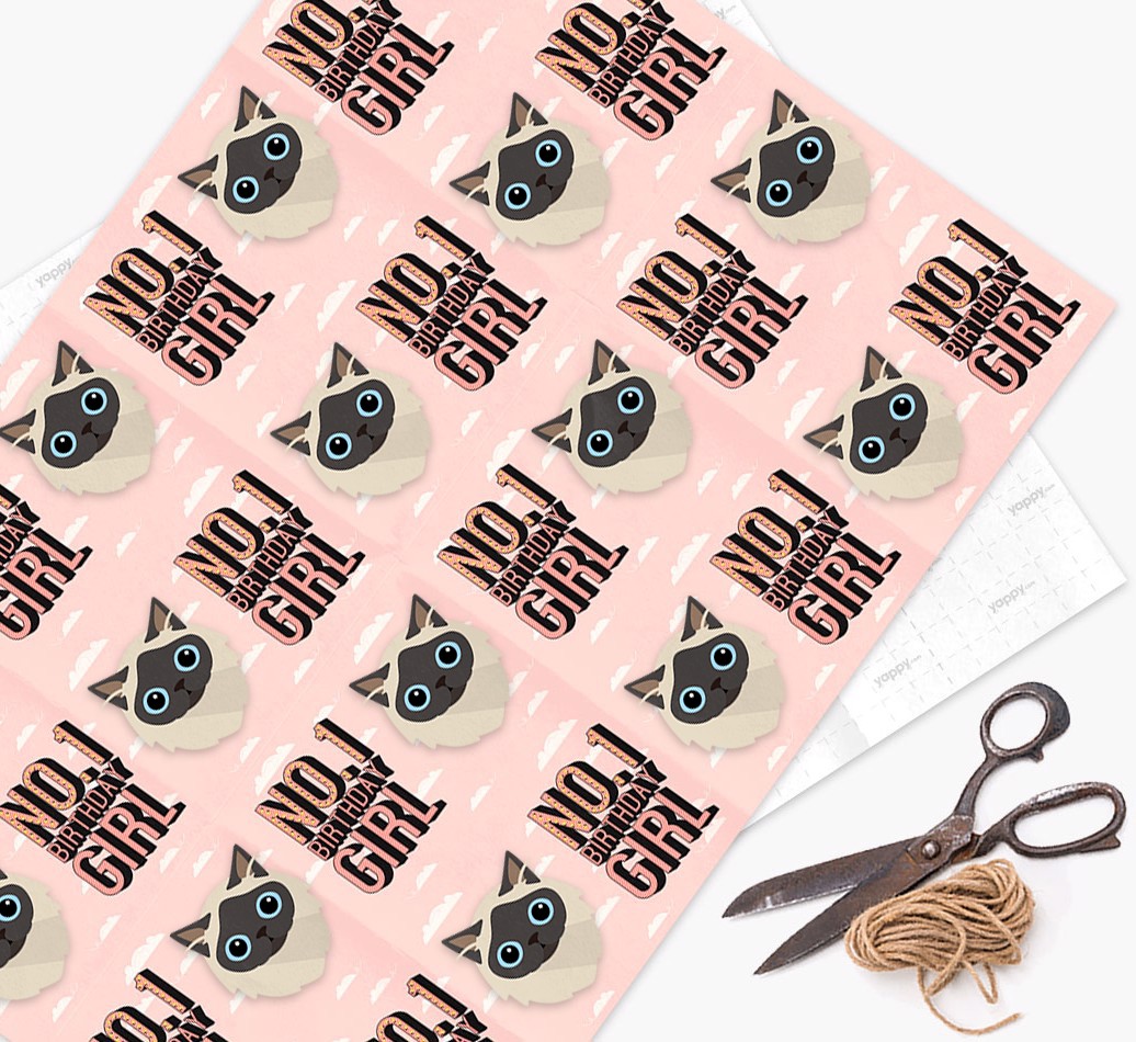 Number One Girl : Personalised {breedFullName} Wrapping Paper
