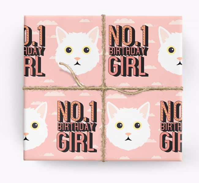 Number One Girl: Personalized {breedCommonName} Wrapping Paper