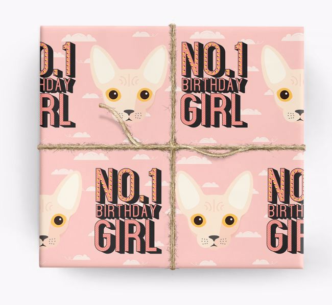 Number One Girl : Personalised {breedCommonName} Wrapping Paper