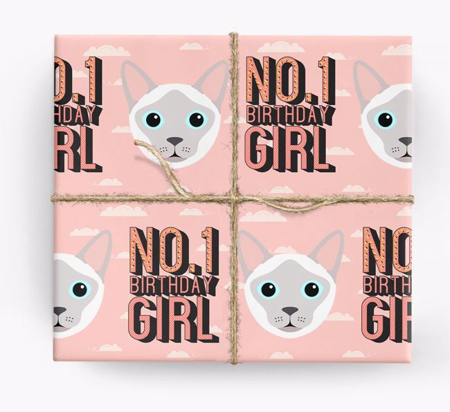 Number One Girl: Personalized {breedCommonName} Wrapping Paper