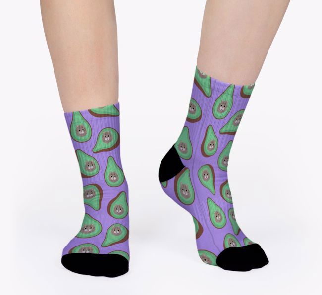 Avo-cat-o Pattern: Personalized {breedFullName} Socks 