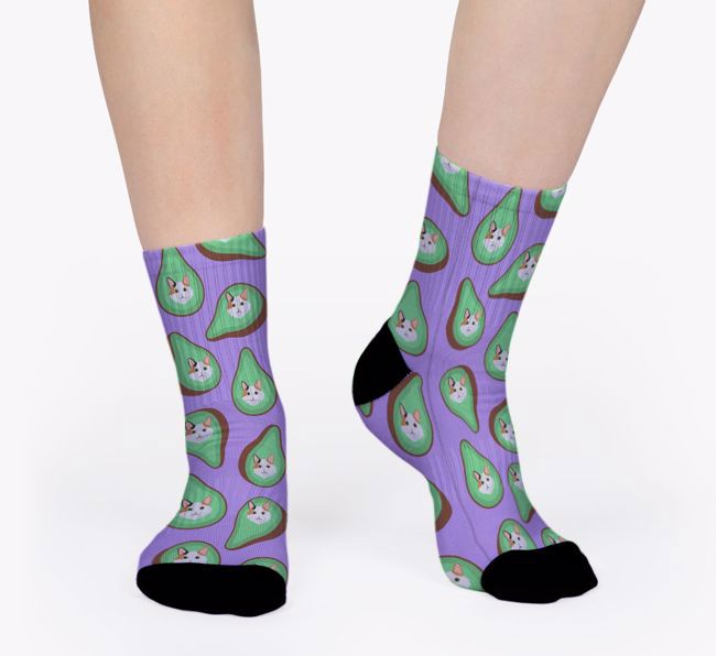 Avo-cat-o Pattern: Personalized {breedFullName} Socks 