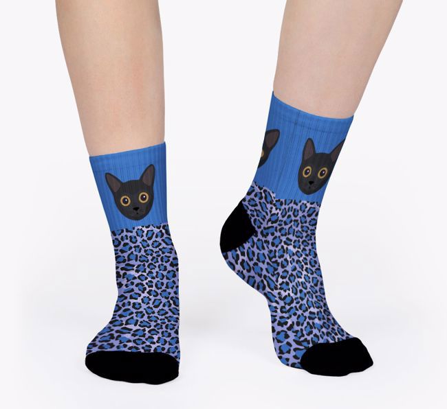 Leopard Print: Personalized {breedCommonName} Socks 
