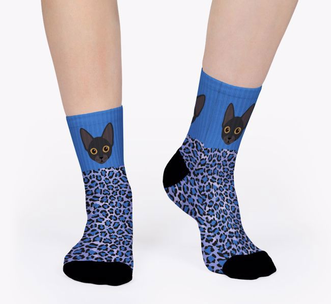 Leopard Print: Personalised {breedCommonName} Socks