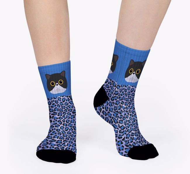 Leopard Print: Personalized {breedCommonName} Socks 
